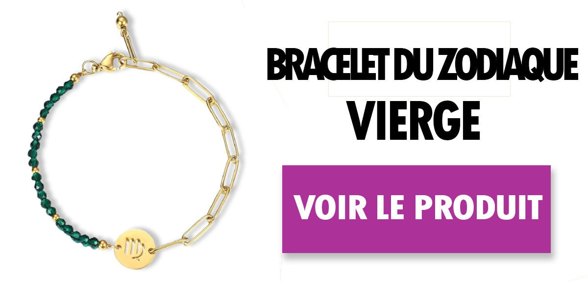 Bracelet avec signe astrologique Vierge