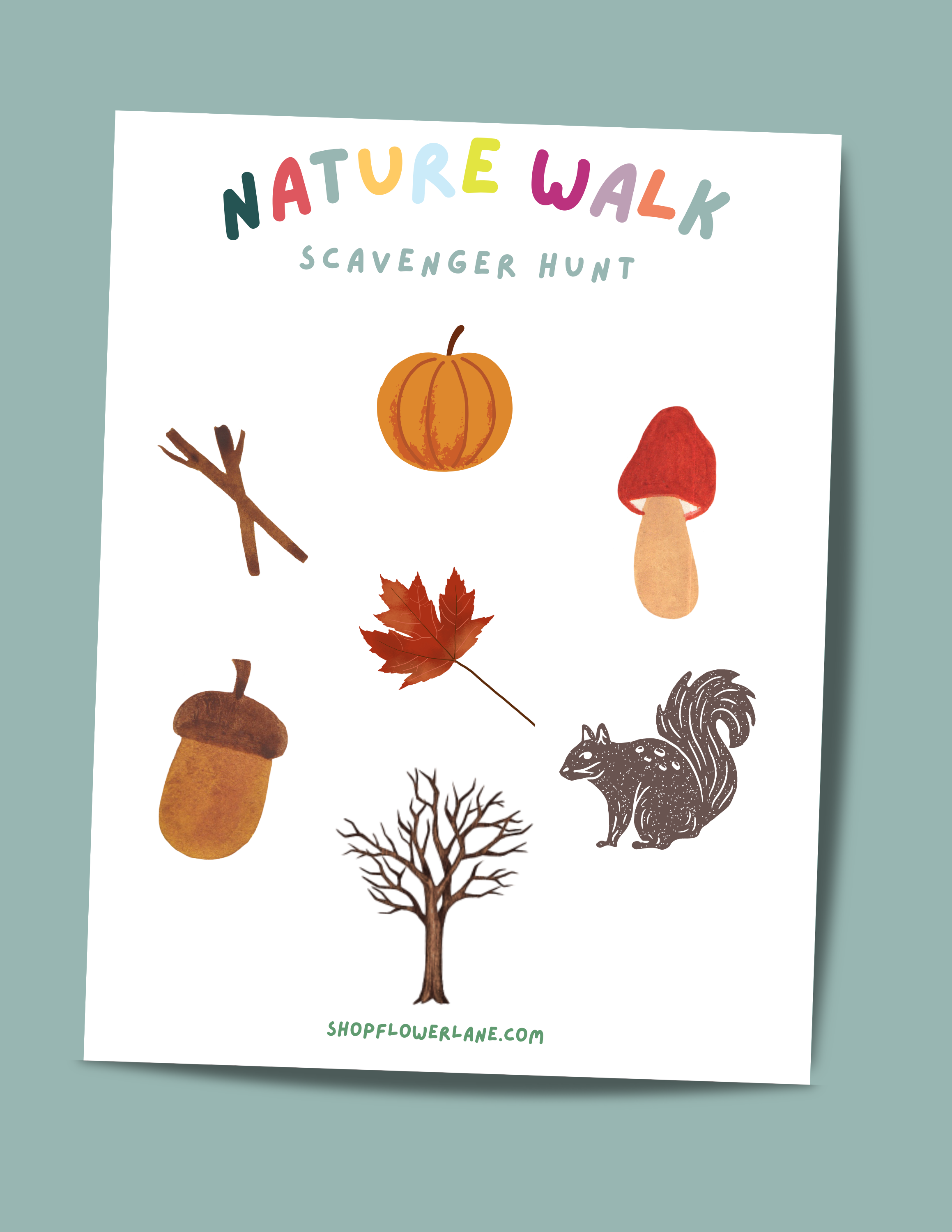 easy and simple nature scavenger hunt for toddlers and children 