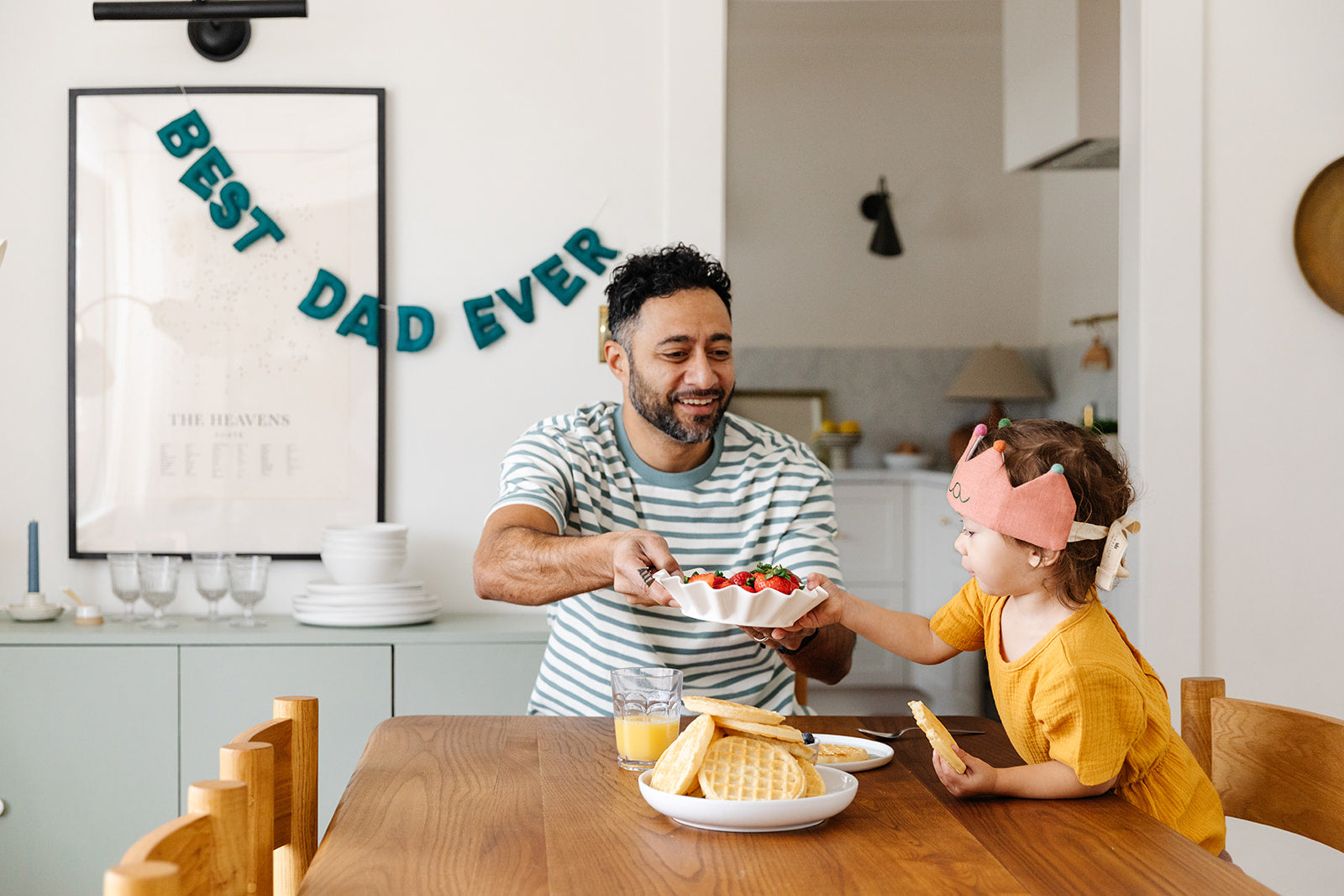 father's day felt garland sustainable decor