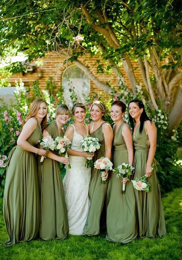 Forest Green Bridesmaid dress - Infinity Dress Convertible