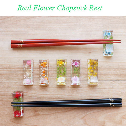 Real Flower Chopstick Rest