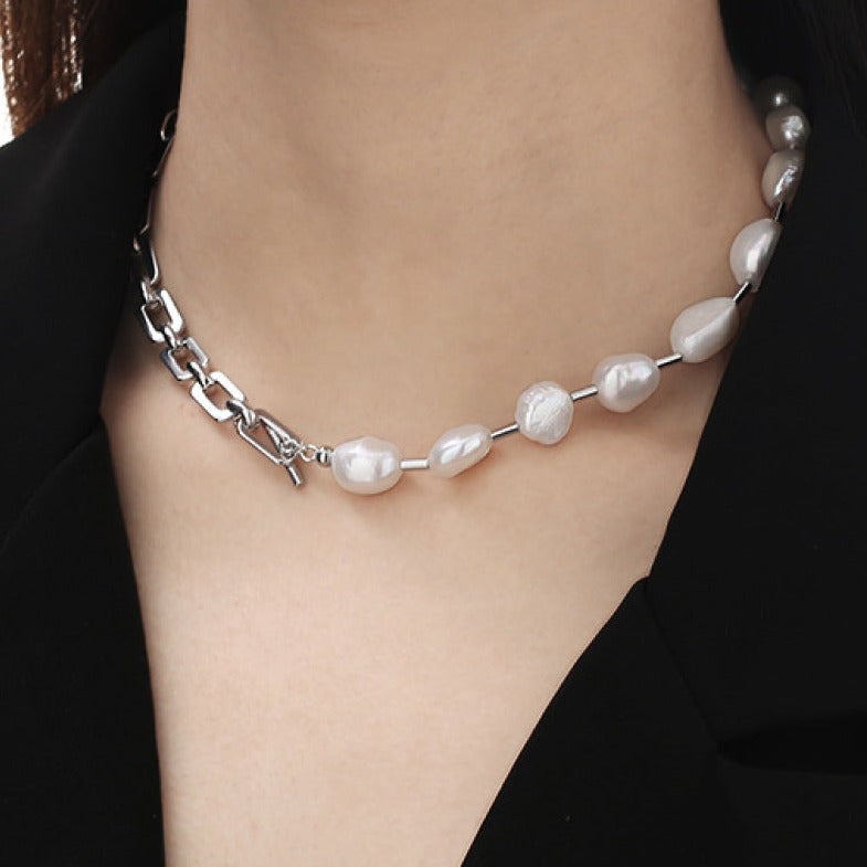Dainty Pearl Layered Pearl Choker Necklace – Hirmz Store