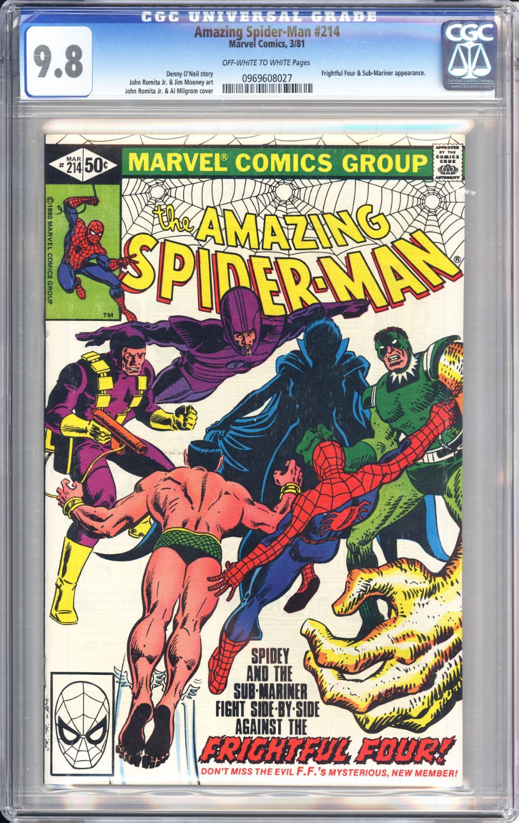 Amazing Spider-Man #214 CGC  Sub-Mariner & Frightful Four (Wizard, –  Mint Condition