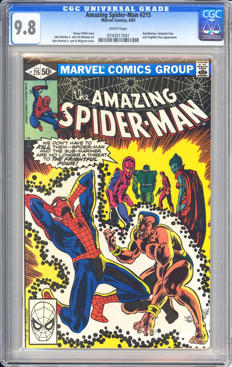 Amazing Spider-Man #215 CGC  WP Sub-Mariner, Fantastic Four & Frigh –  Mint Condition