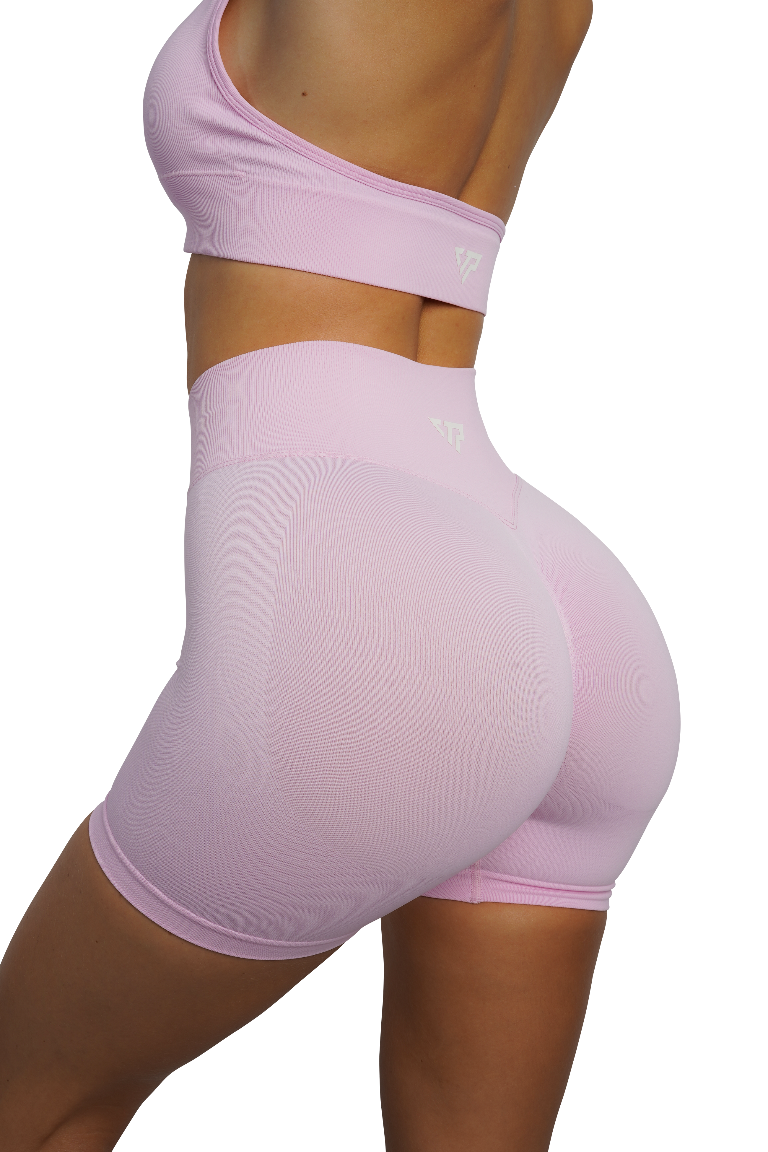 V Cut Booty Scrunch Shorts - Bubble Gum Pink – ELMNT