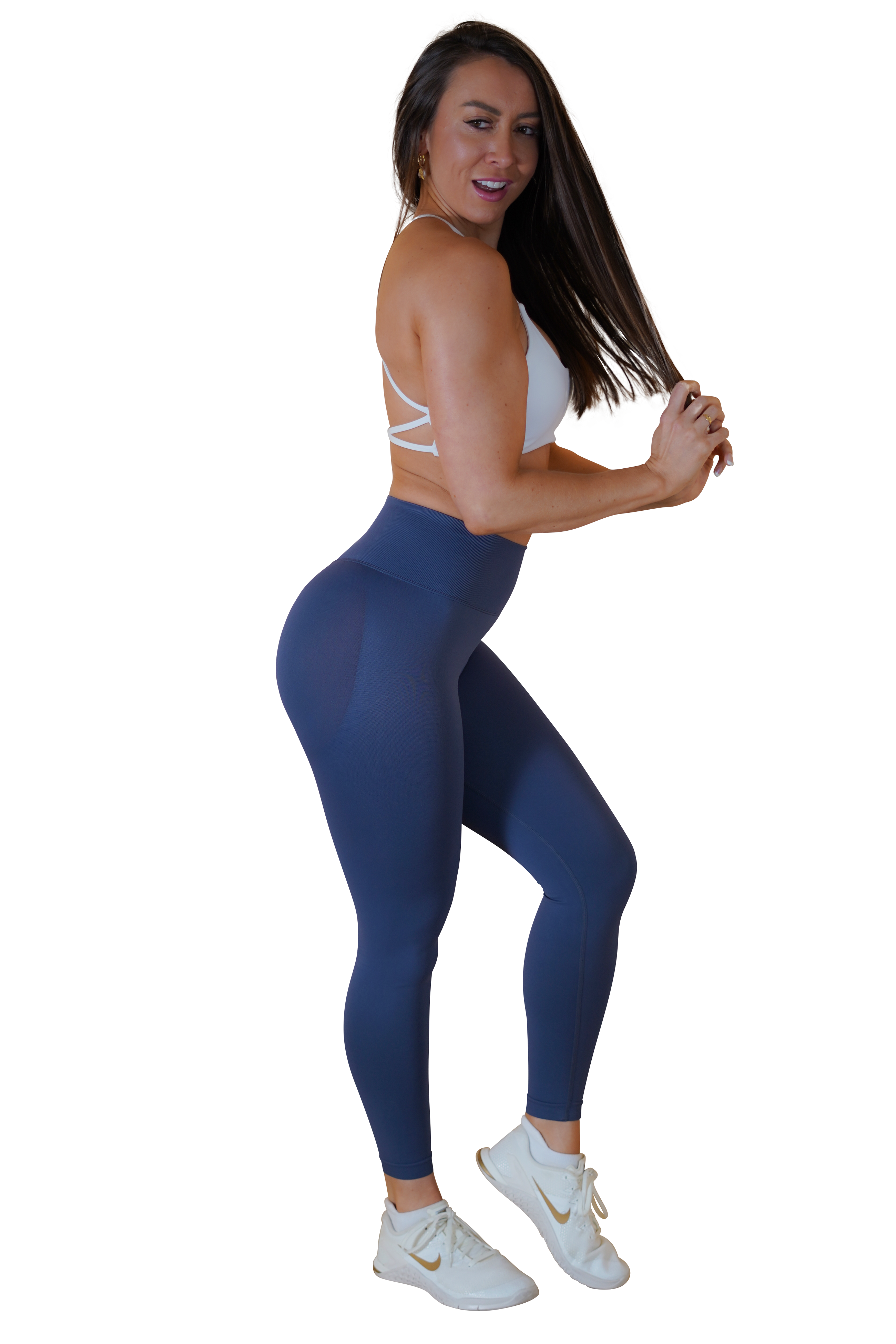 Move Fast Everson Seamless Huxley Scrunch Leggings in Black