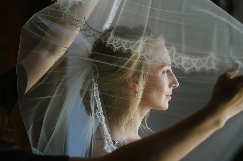 French Lace Wedding Veil Ballet-Inspired Wedding