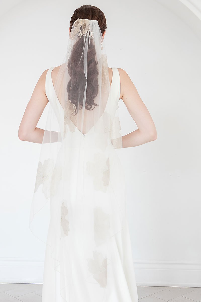 TailoredTulle Cascading Pearl Veil- Elbow, Fingertip, Waltz or Cathedral Length