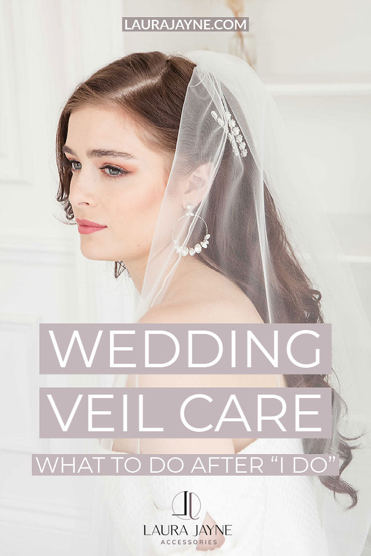 Profile of woman wearing wedding veil
