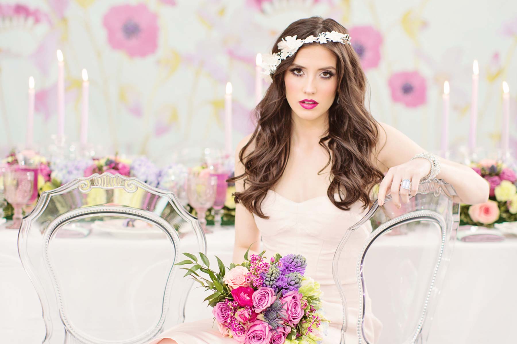 bride, flowers, crown, tiara 