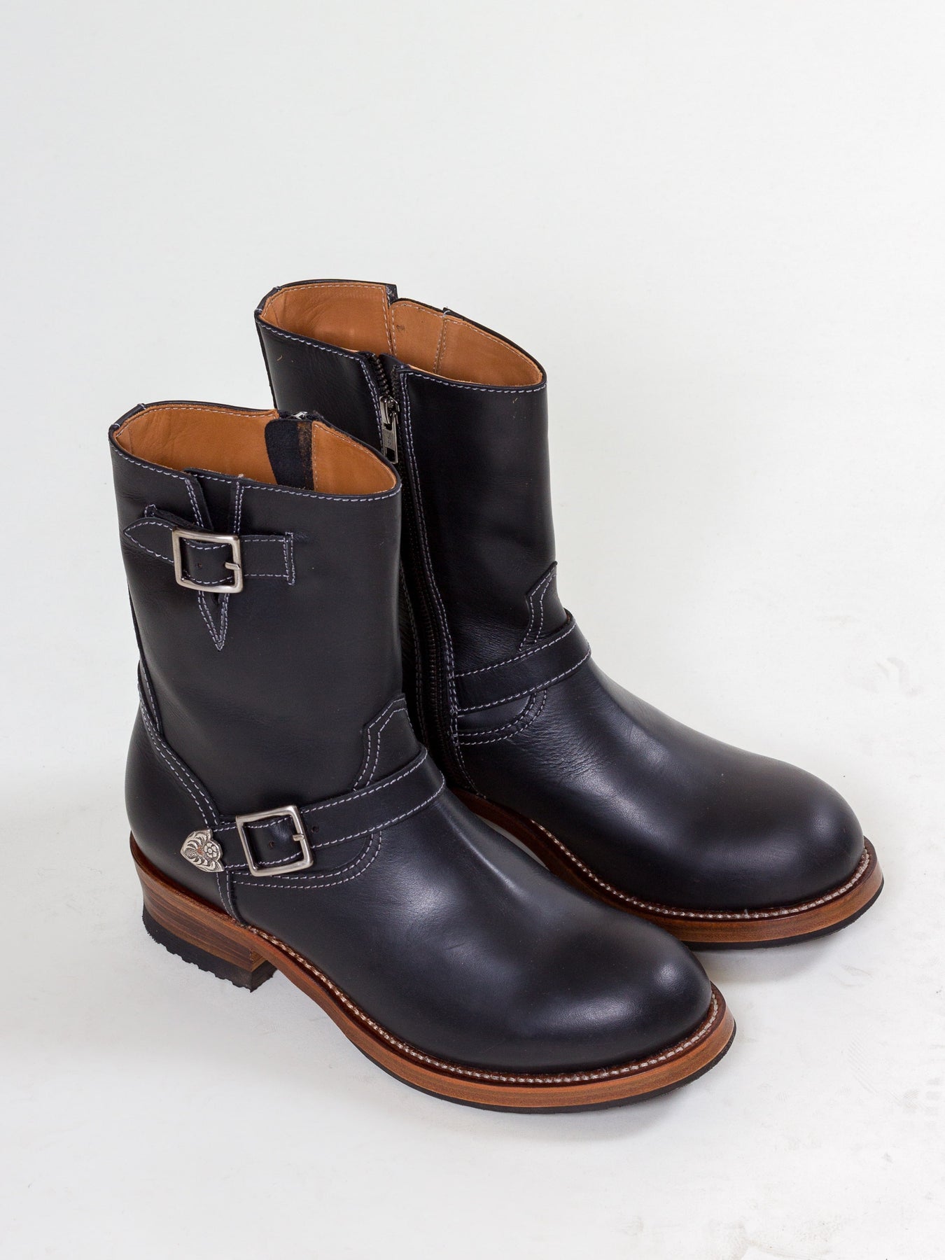 Bright Shoemakers, Western Engineer Boot, Polo Black