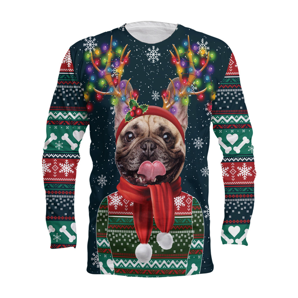 bulldog holiday sweater