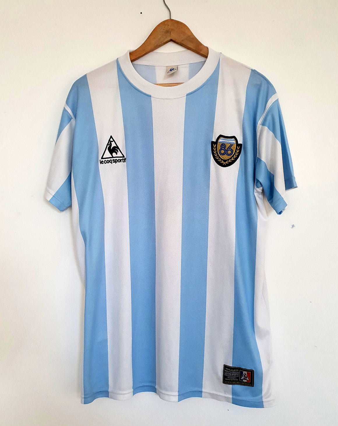 Official Le Coq Sportif Argentina 86 World Cup Remake Shirt XL – GM ...