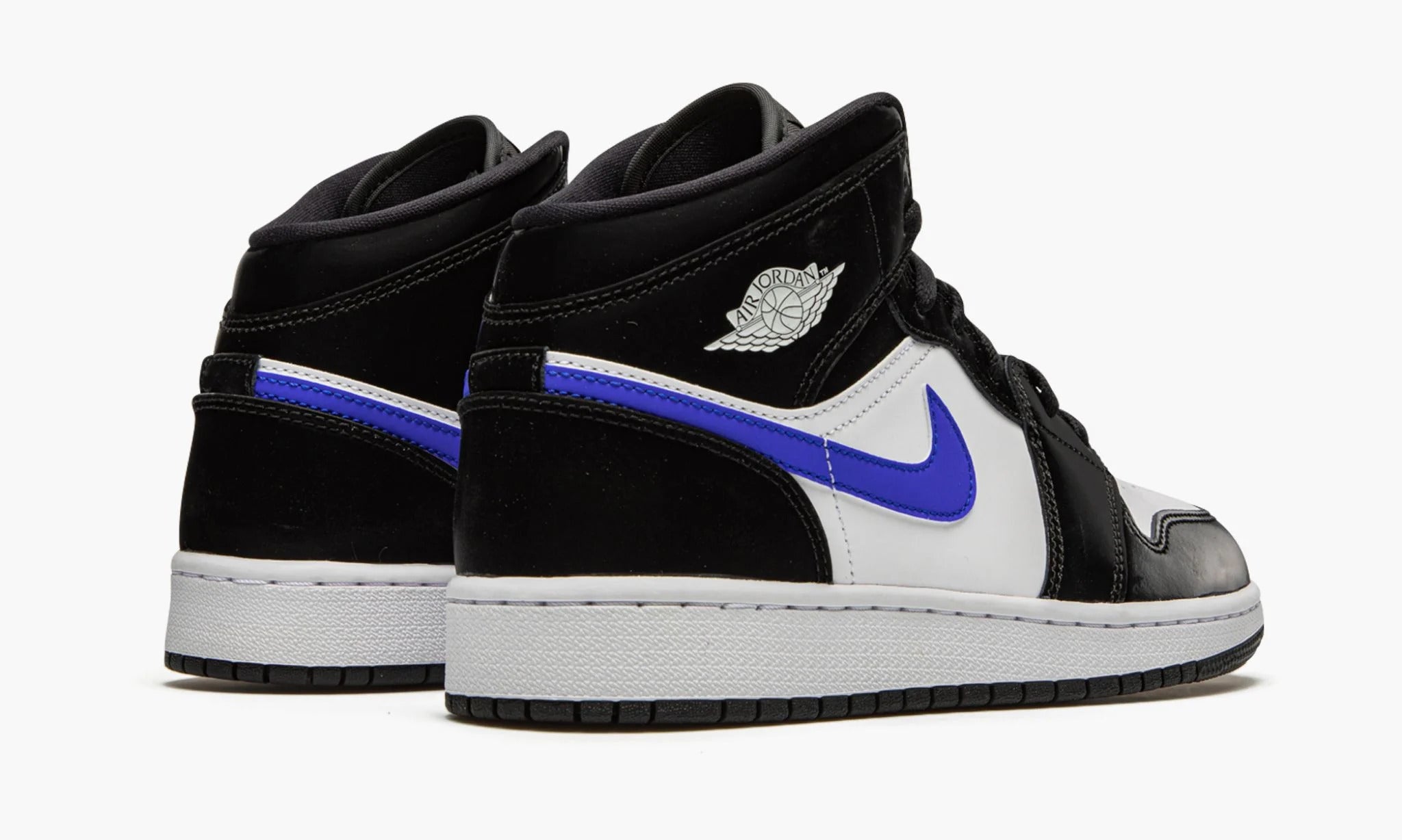 air jordan 1 mid gs black racer blue