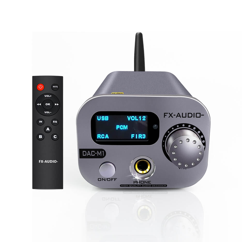 FX-AUDIO- DAC-M1 Headphone Amplifier ESS9038Q2M DSD64 Bluetooth 5.0 CSR8675 USB XU208 6.35mm