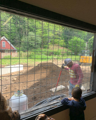 outdoor dining construction dirt work