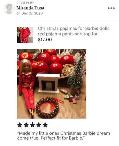 Barbie doll pajamas costumer review thedolltailor.com
