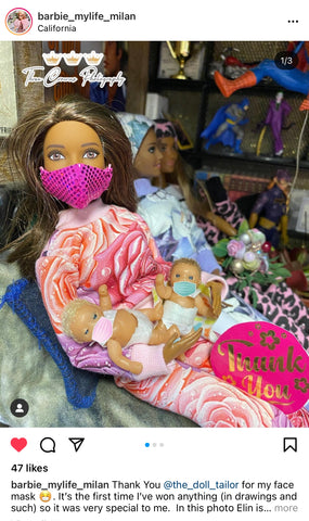 Thedolltailor reviews Barbie doll face mask 