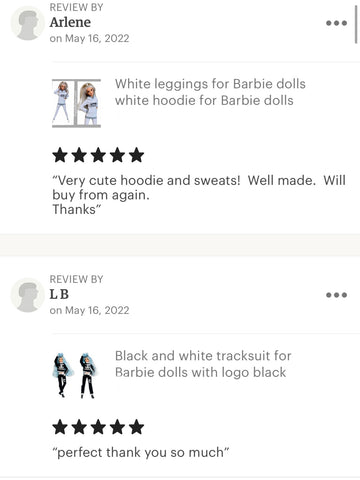 The doll tailor reviews Barbie doll clothes  
