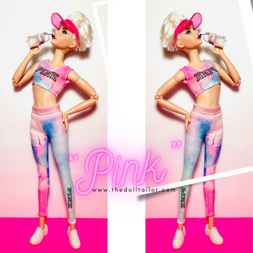 Pink leggings for Barbie doll