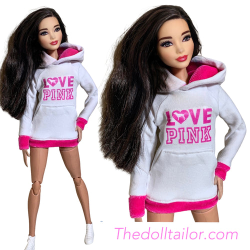 Ken doll luxurious brown hoodie and shorts – The Doll Tailor