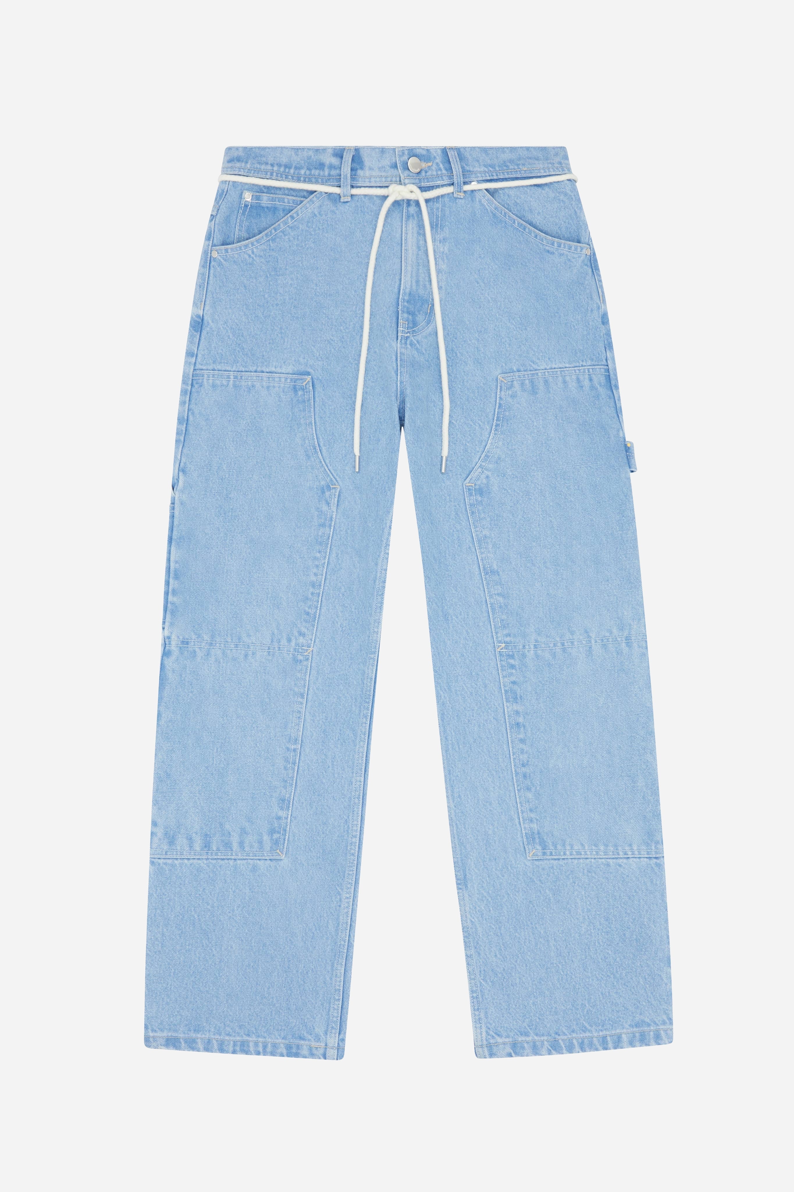 straight leg carpenter denim jean light wash