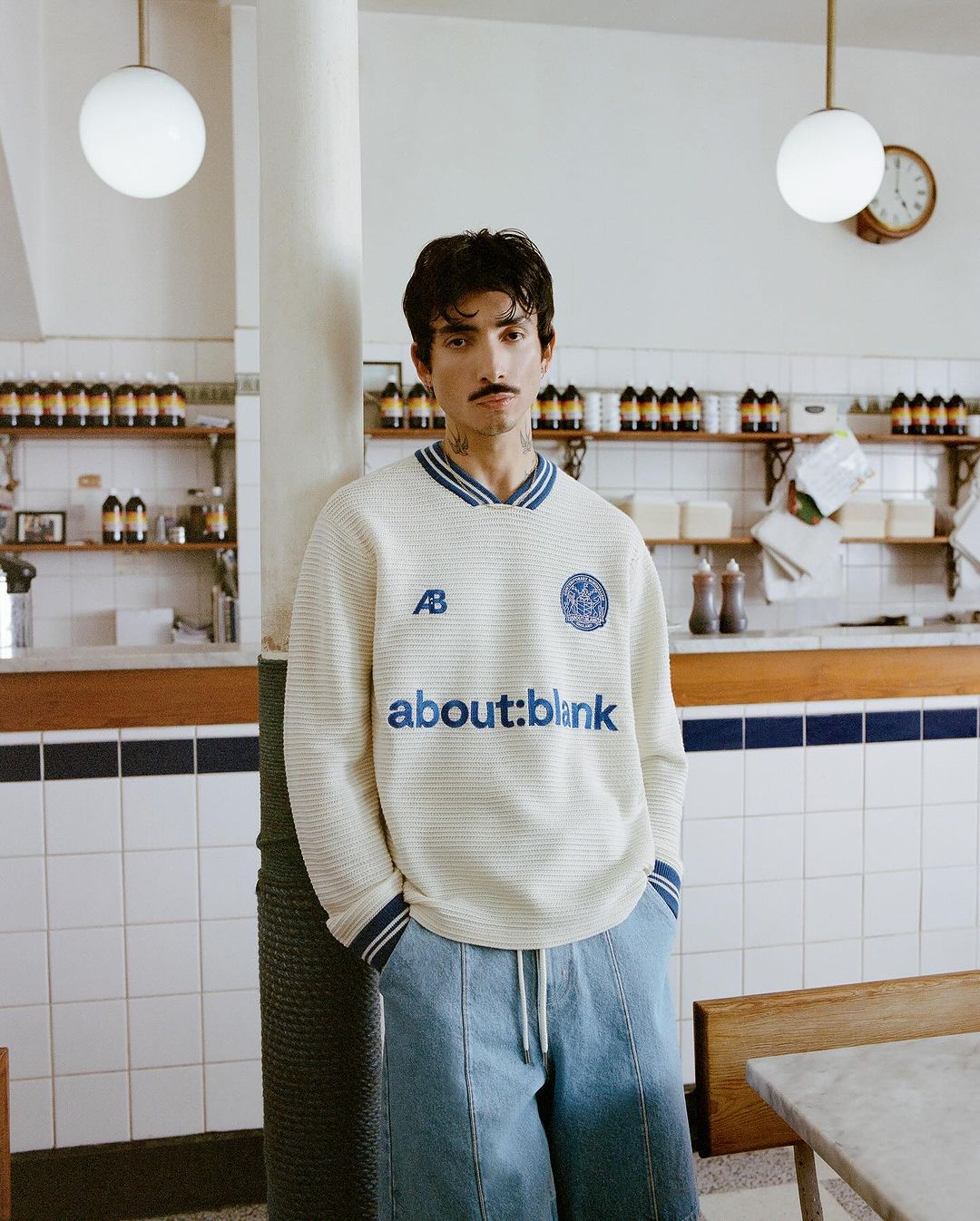SS24 april-capsule  Gustavo styles our football-focused capsule collection for spring-summer ’24, launching Tuesday 30th April, 4pm BST for a-b - members only  For sizing reference, Gus is 6’1 - 1.86m with a slim build, he w (1).jpg__PID:d5a856f2-e169-49b1-be0e-b1c546c672d9