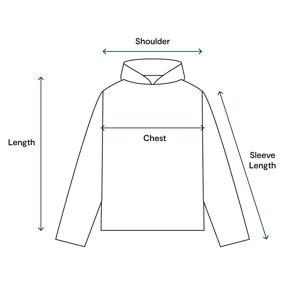 Size Guide Hooded Sweatshirt