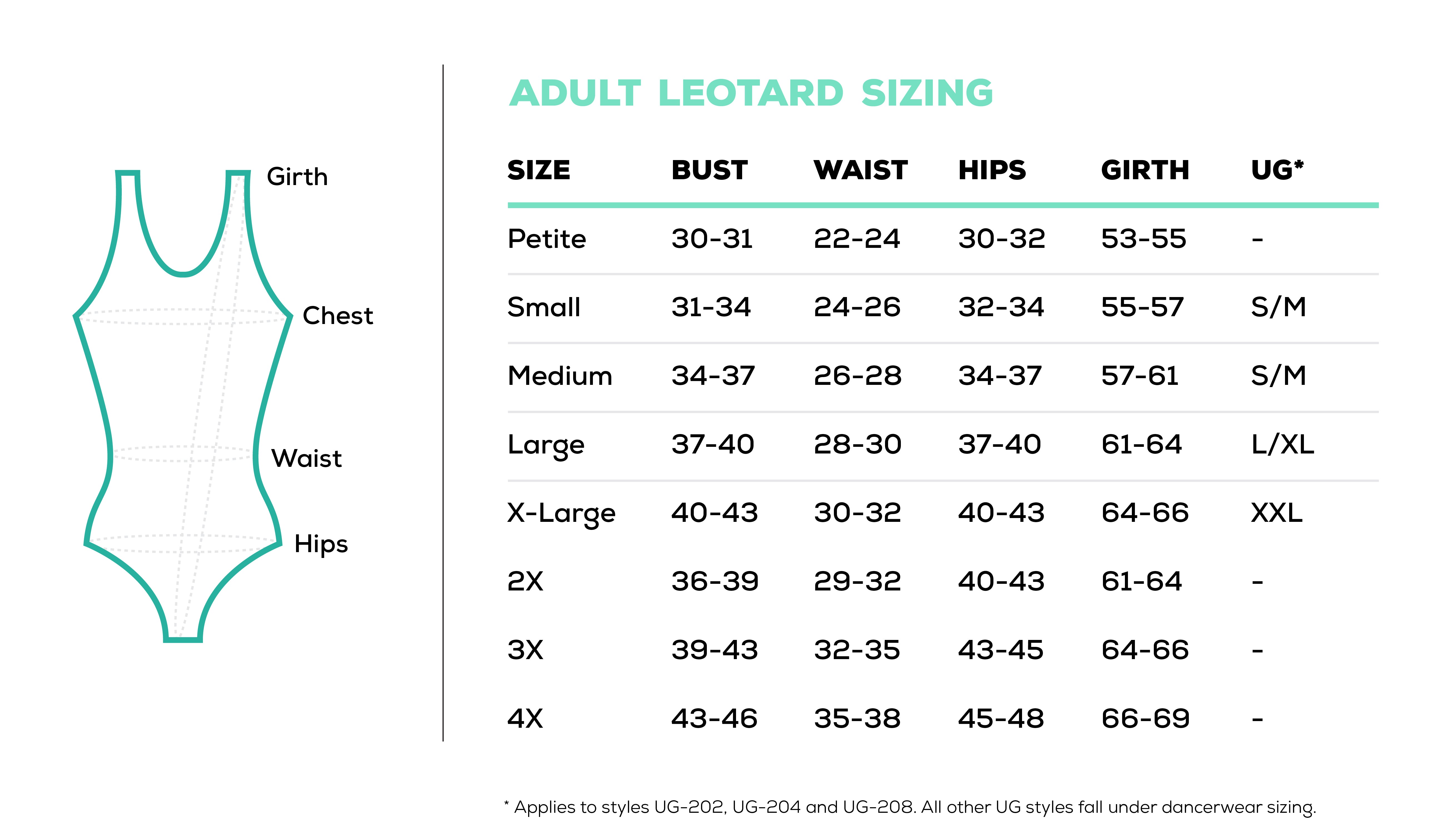 Size Charts – Só Dança Partners