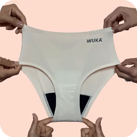 gif of stretch technology in WUKA stretch underwear