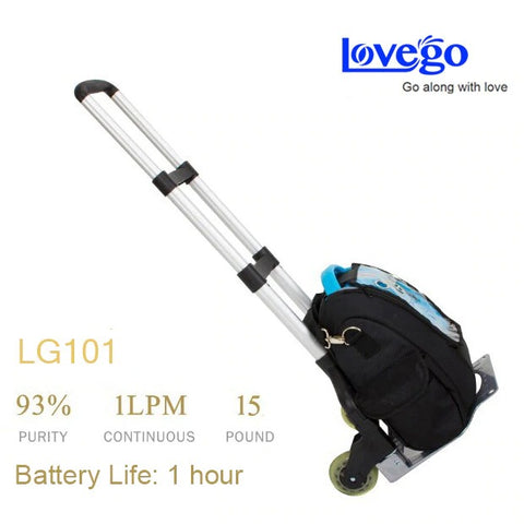 1L-5L/min Portable battery oxygen concentrator with 2