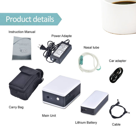 4L Portable Smart Oxygen Concentrator with 10 Hours Working