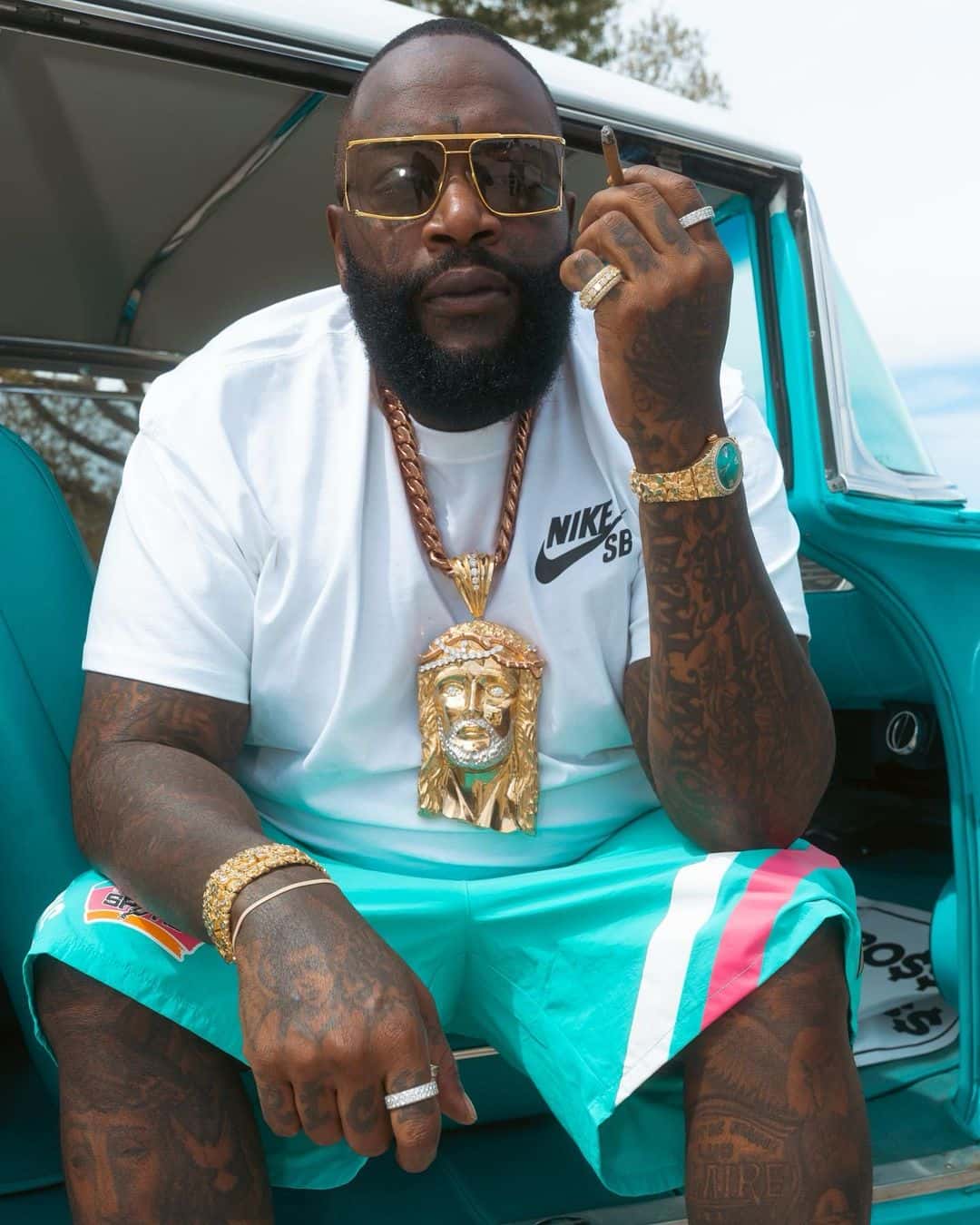Rick Ross Takes Jesus Pieces To New Level With Latest Chain – Laie Jewelry