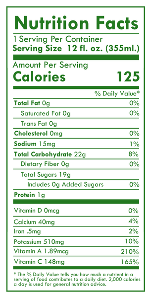 Nutrition Facts: Orange Heaven