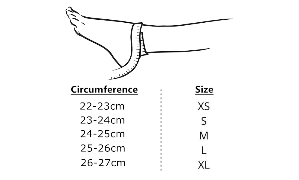 HX Anklet Size Guide