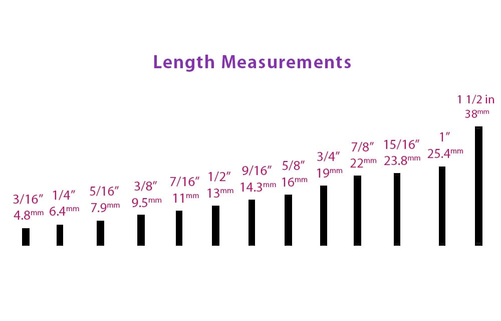 Body Jewelry Length Chart