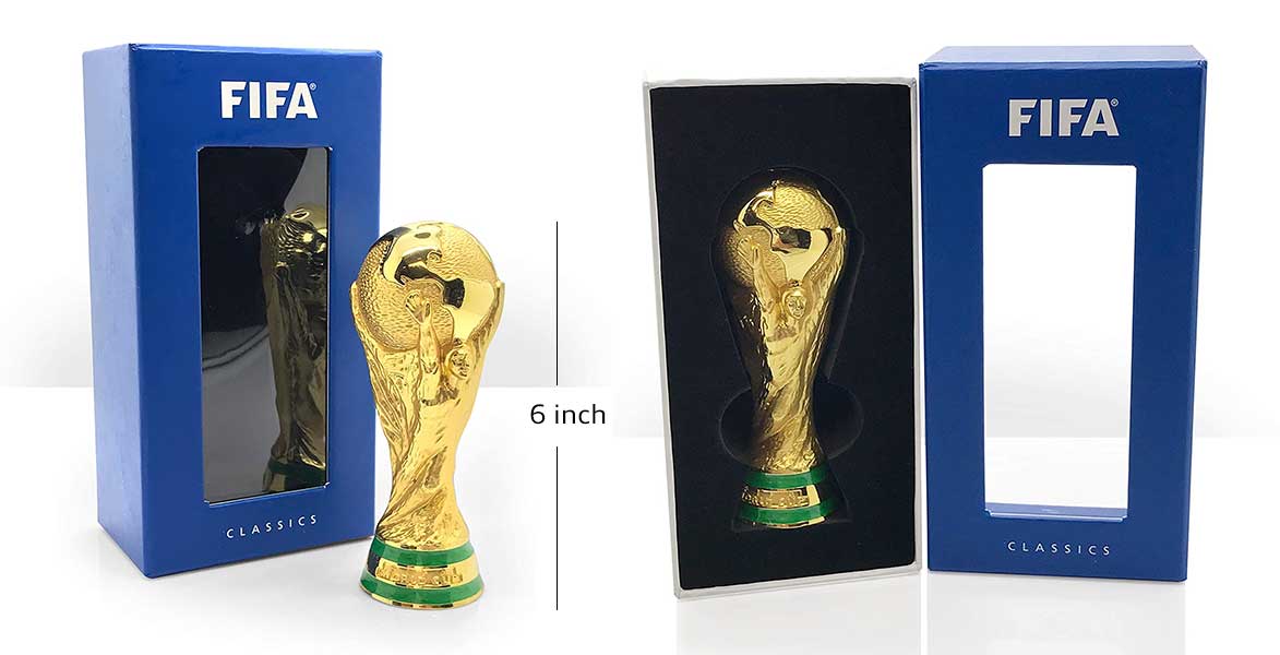 FIFA Unisex_Adult Classics World Cup Trophy 150mm in 3D Replica 150 mm, Gold