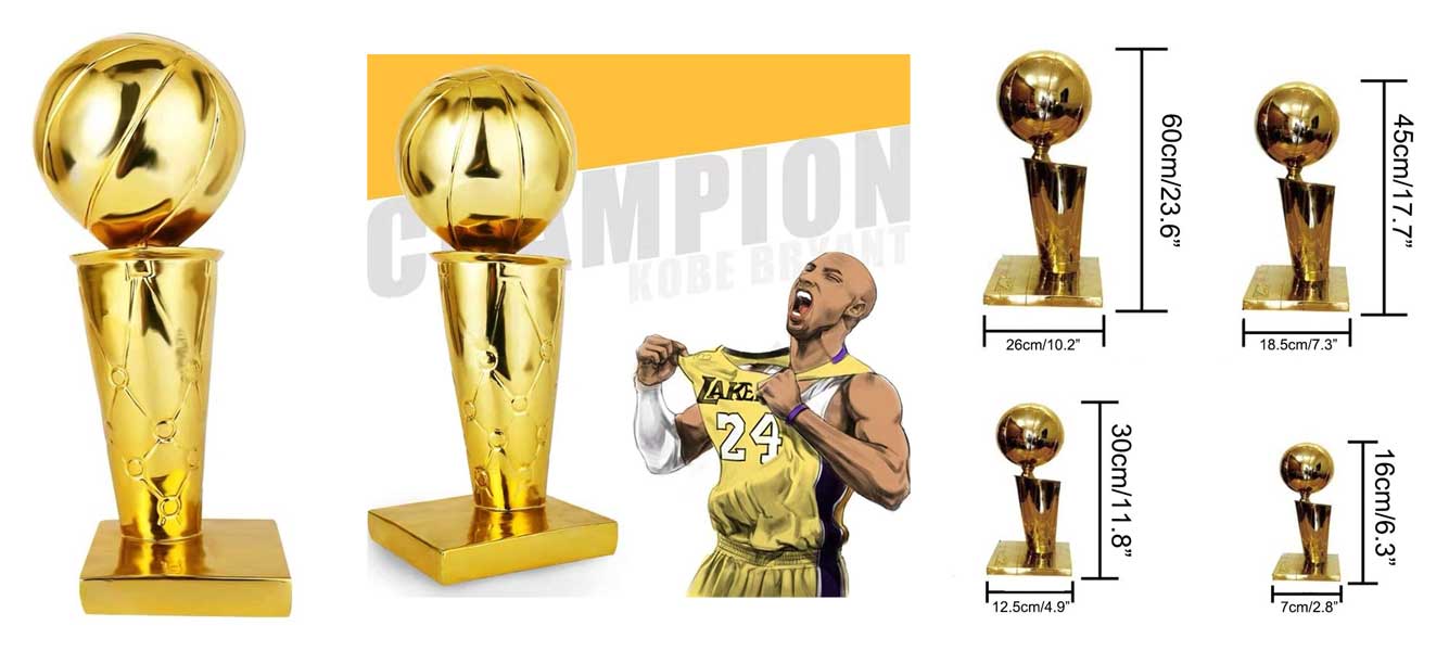 Ygo Basketball Trophy Art Trophies 1:1 Trophy Model as Fans Souvenir, Collections, Home Decoration, Gift, Desktop Decoration - Golden, Multi Size Optional