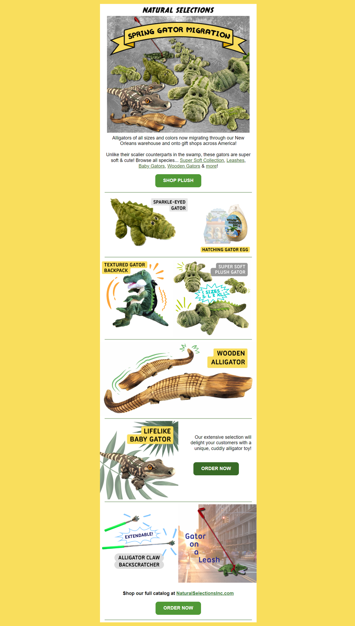 Plush alligator toys back-in-stock