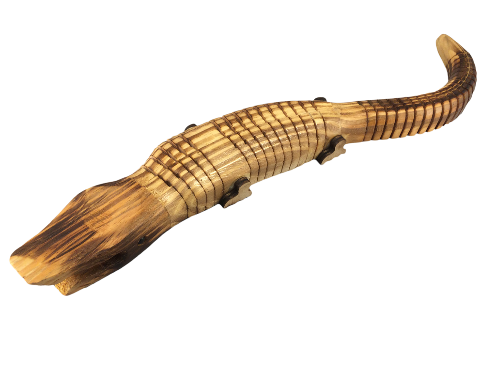 wooden alligator toy