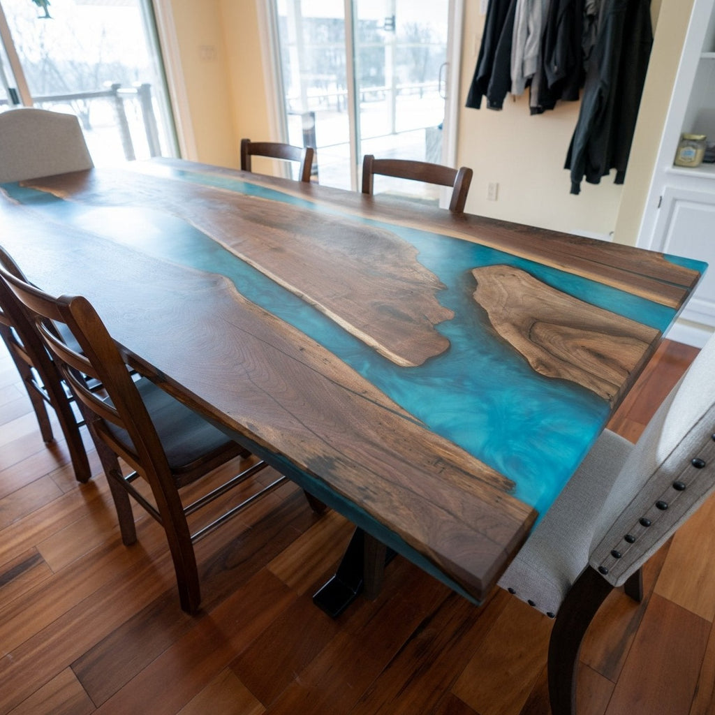 Custom Epoxy Resin Table, Epoxy Table, Epoxy Dining Table, Made to Order  Epoxy Wood Table, Resin Table, Ultra Clear Epoxy Table 