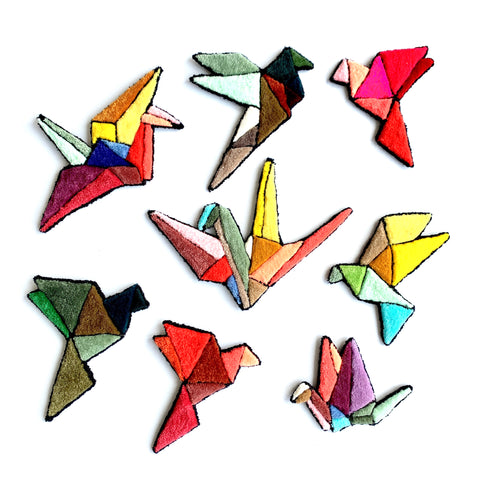 origami cranes and birds