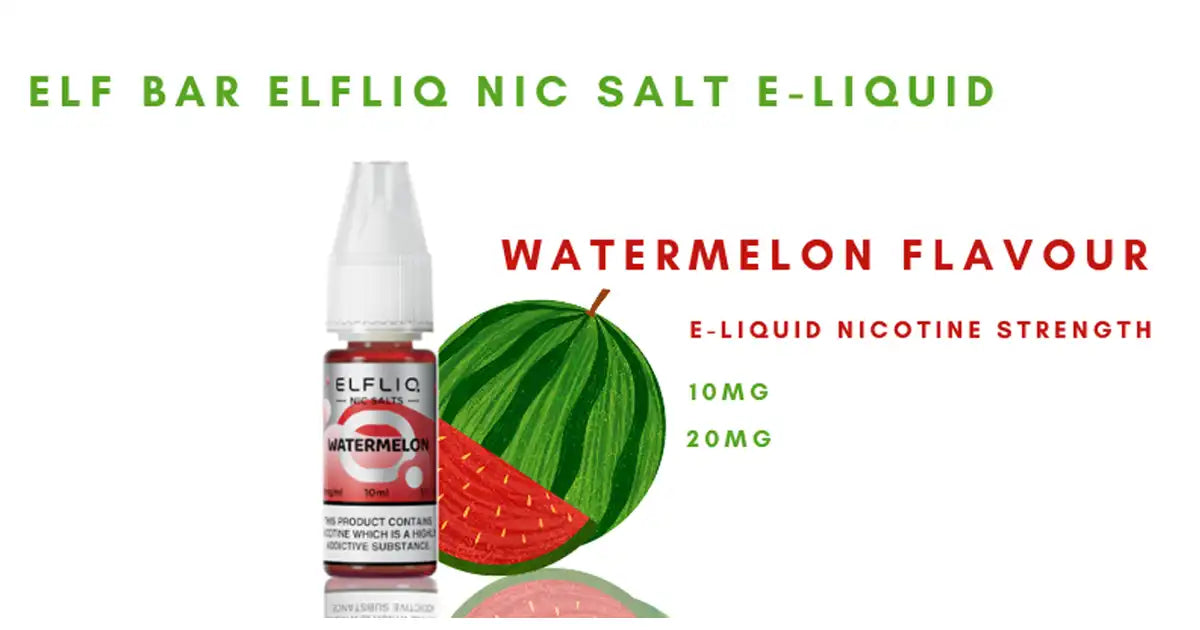 ELFLIQ 10ml Nic Salt E Liquid Juice Flavours