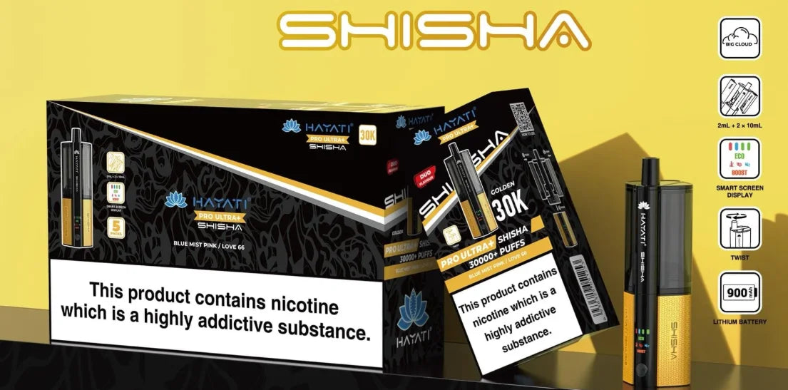 Hayati Pro Ultra Plus Shisha 30K Key Features