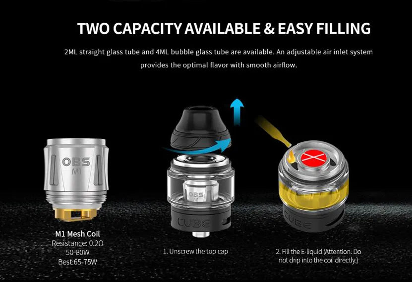 OBS Cube S 80W Starter Kit Two Capacity
