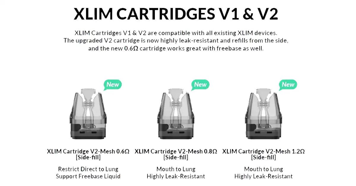 Oxva V2 Xlim Pod Replacements Xilm Cartridges V1 & V2