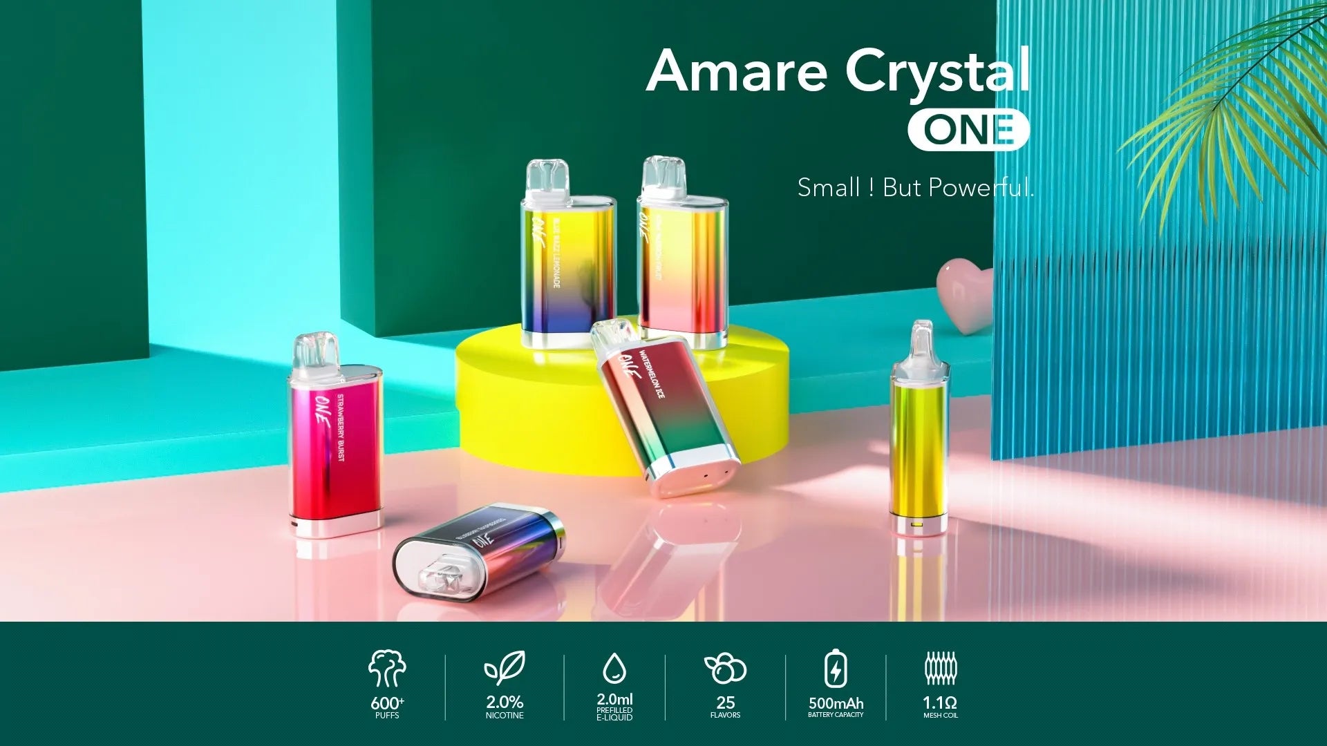 SKE Amare Crystal One 600 Puffs Box of 10 Specifications