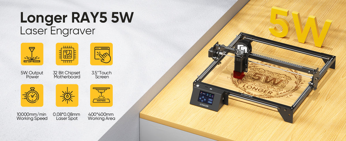  Longer Ray5 5W Laser Engraver and Cutter + Laser