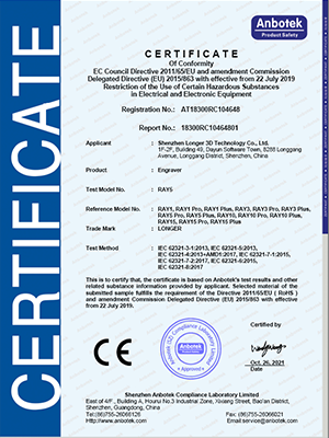  Certificate of Conformity