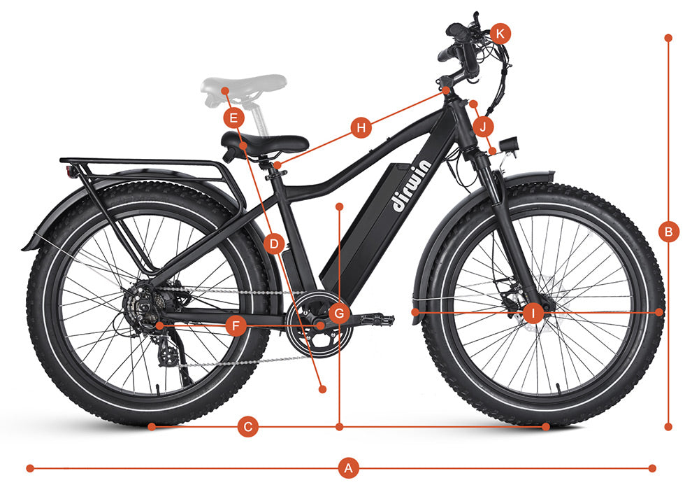 Dirwin Seeker 750W 48V All-Terrain Fat Tire Electric Bike